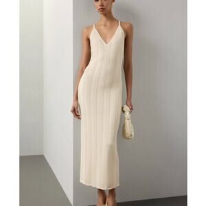 knee length dresses for ladies Herringbone Knit Long Dress main image 0